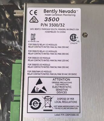 125720-02 Bently Nevada 3500 4-kanaal relais module Volle hoogte met alarm drive logica